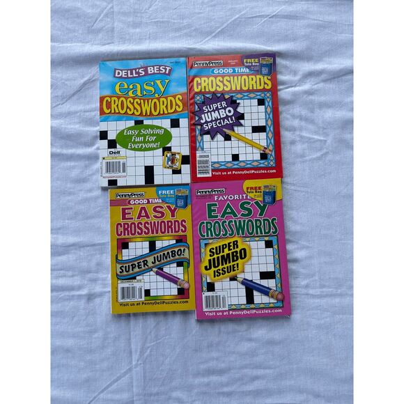 New Penny Dell Crossword Puzzles, Lot of 8, Easy Crossword - Picture 3 of 3